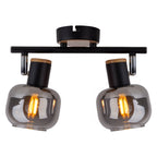 Näve Fumoso Plafondlamp 2-Spot Zwart Glas 40cm