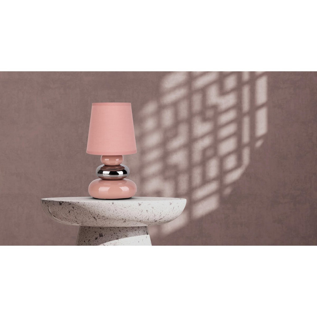 Keramische tafellamp "Stoney" roze E14