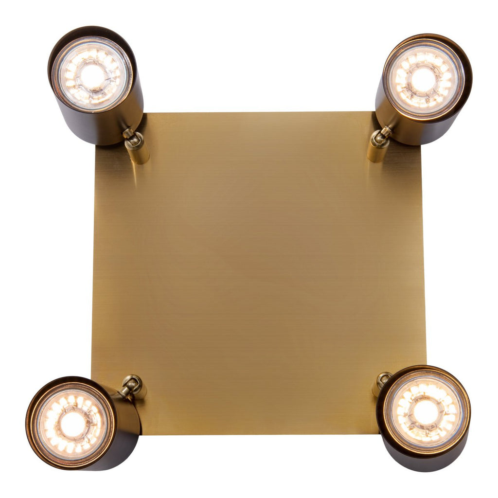 Näve Frida Plafondlamp Zwart/Goud GU10