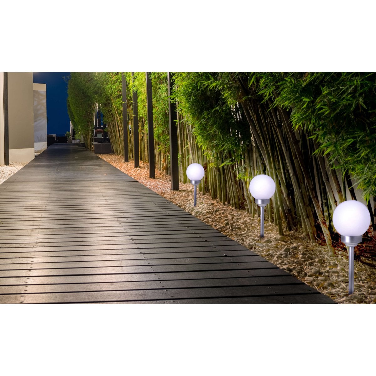 Näve Ball LED Buiten Spies Wit 25cm