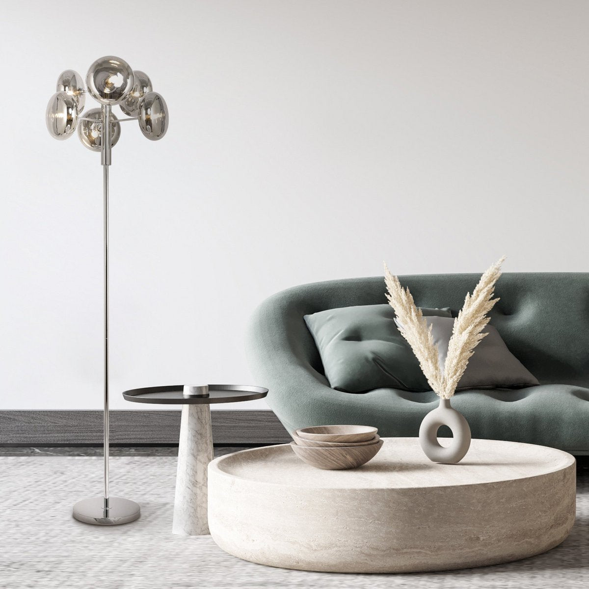 Näve Orion Staande Lamp - Rookglas 165cm