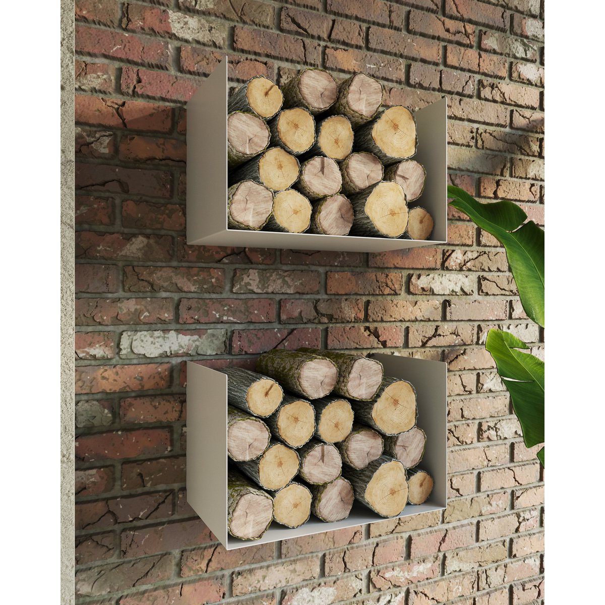 Gorillz Clark Metalen Wandrek - Wit, Duurzaam, 32x50x32cm