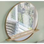 Gorillz Alien 80 Ronde Spiegel - Goud - Plankje & Modern Design