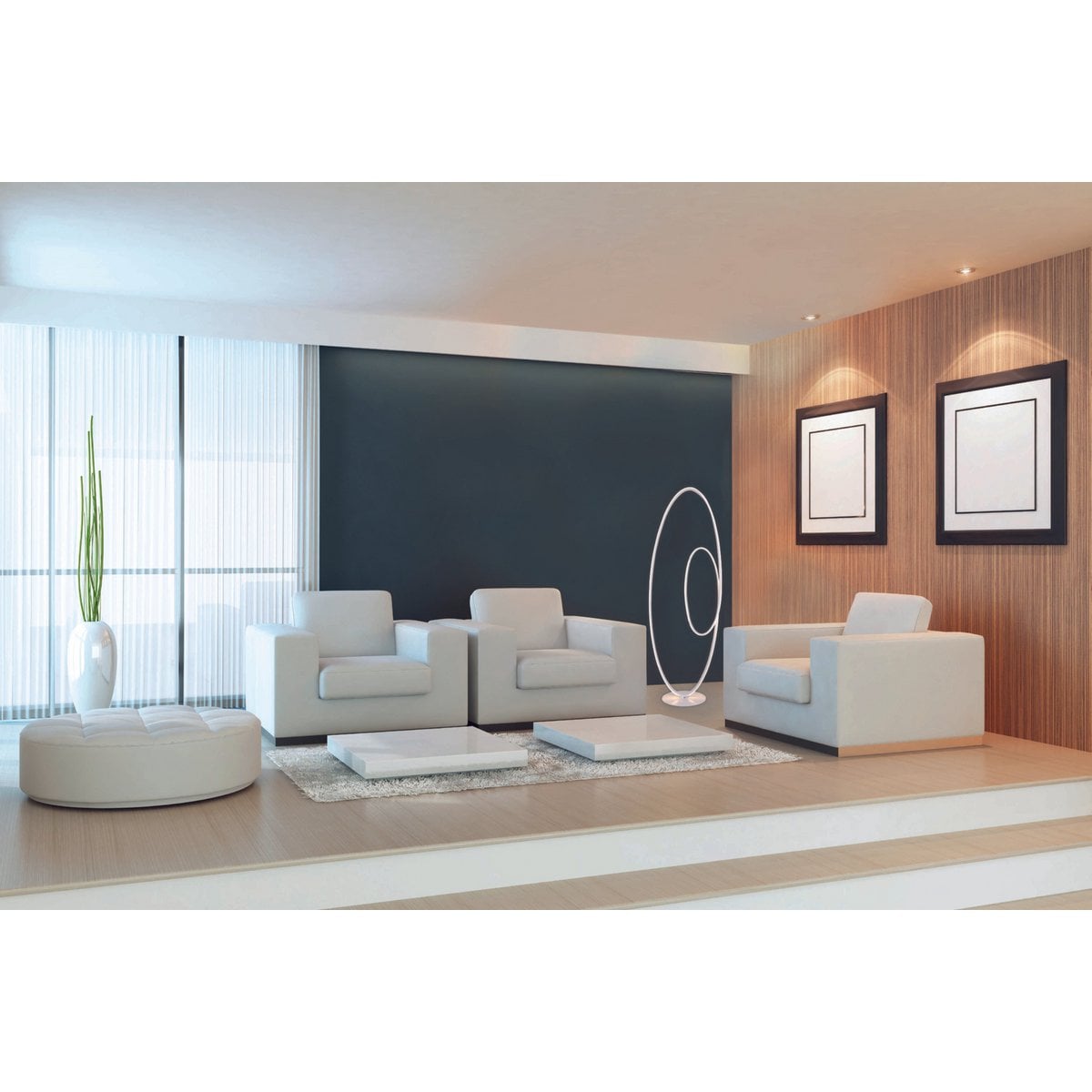 Näve Odrive LED Vloerlamp 120cm Wit
