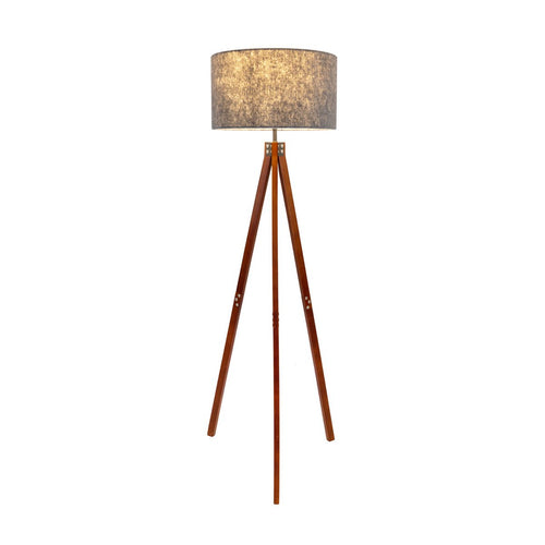 Filco Staande Lamp - Hout 147cm Grijs Bruin