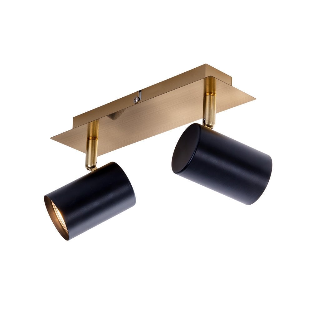 Näve Frida Wandlamp 2x GU10 - Zwart/Goud