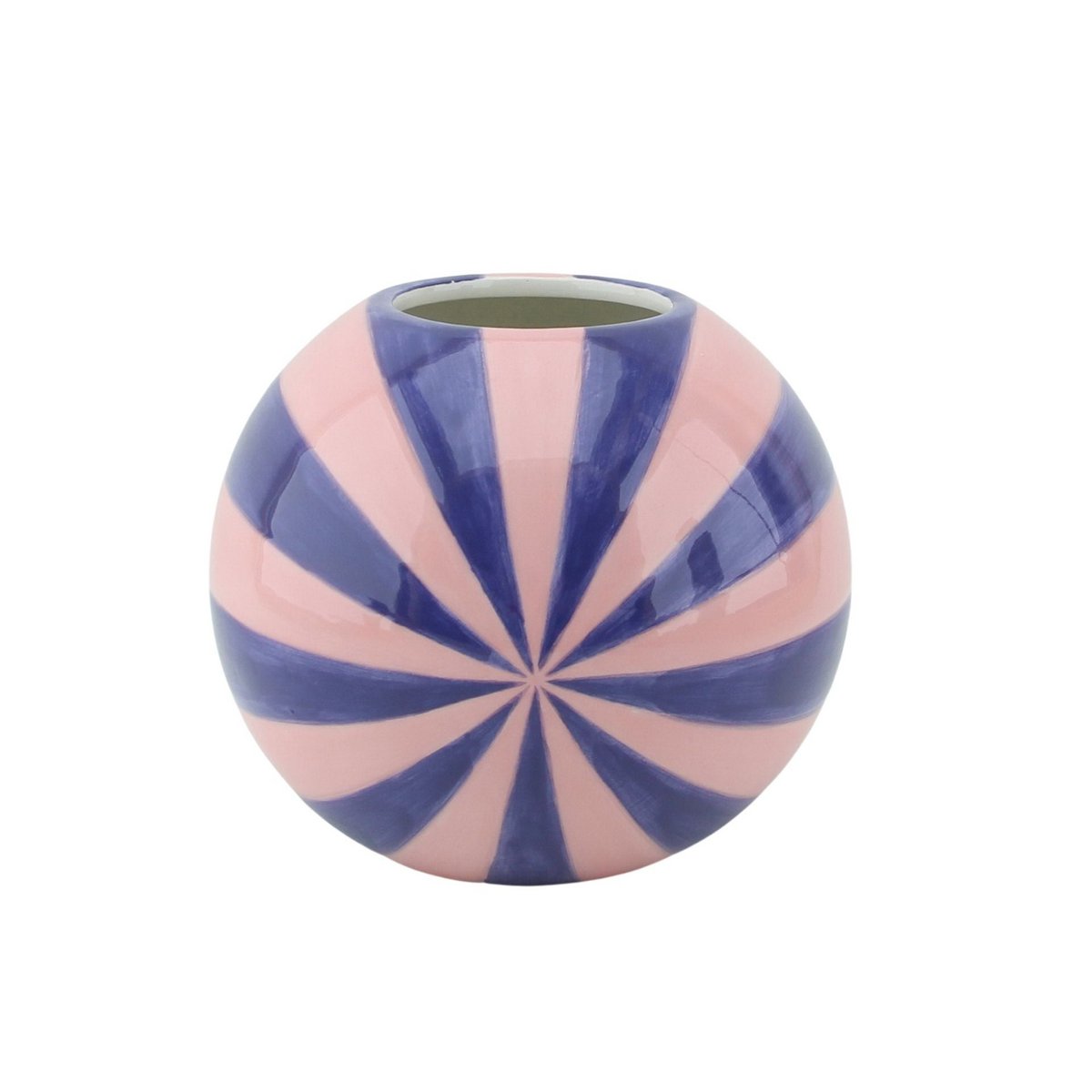 Bloemvaas Swirl - Pink/blauw - 20x20x20cm, Speelse Design