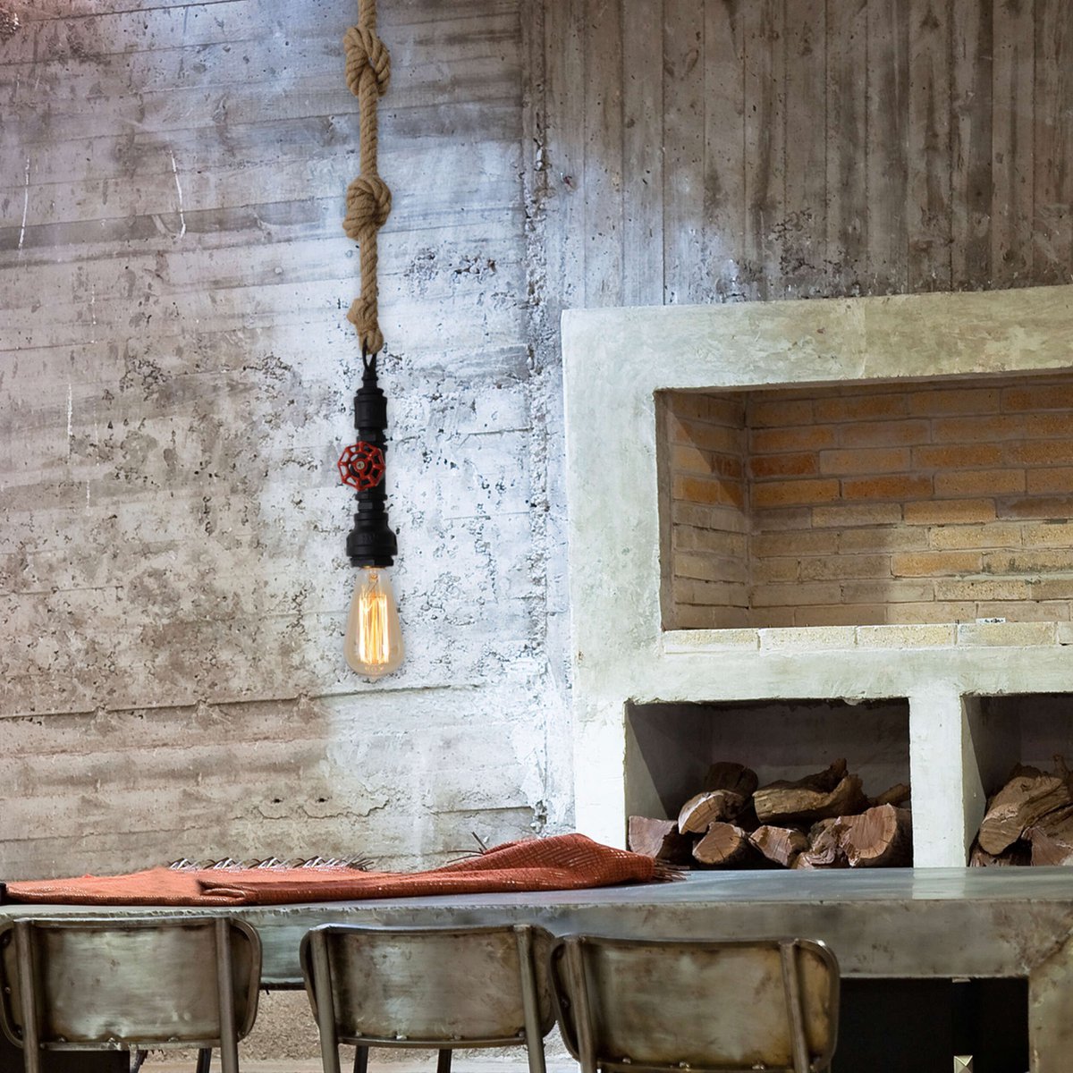 Näve Regia Hanglamp - Zwart E27 145cm