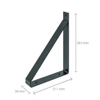 Gorillz Wagon 38 - zwarte plankendrager, stalen, 211x38x283mm