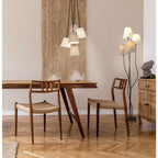 Näve Boho Vloerlamp 4-lamps Beige/Bruin 138cm