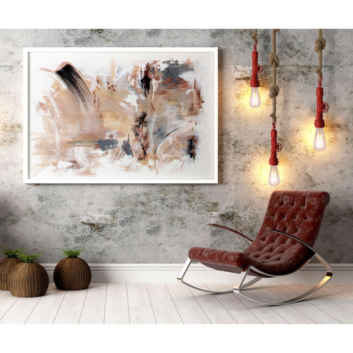 Näve Regia Hanger Lamp - Rood Metaal E27
