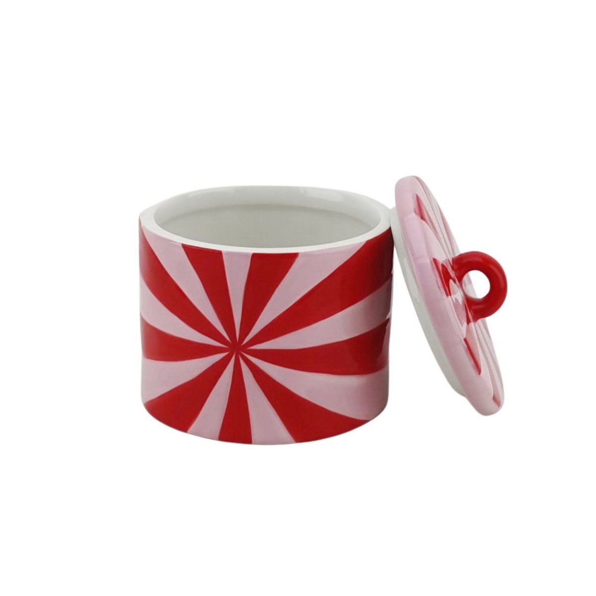 Housevitamin Swirl Voorraadpot - Rood/Roze - Dolomiet 11cm