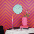 Wandklok met 3D-nummers, lichtgroen, 30x30x4cm
