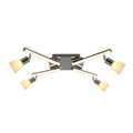 LED -plafondlicht "Ibiza" 68 cm lang, gemaakt van chroom -gekleurd metaal, glas en plastic