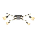 LED -plafondlicht "Ibiza" 68 cm lang, gemaakt van chroom -gekleurd metaal, glas en plastic