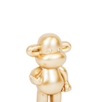 Gouden polyresin aap beeldje 'de legende' - 11x7x19cm