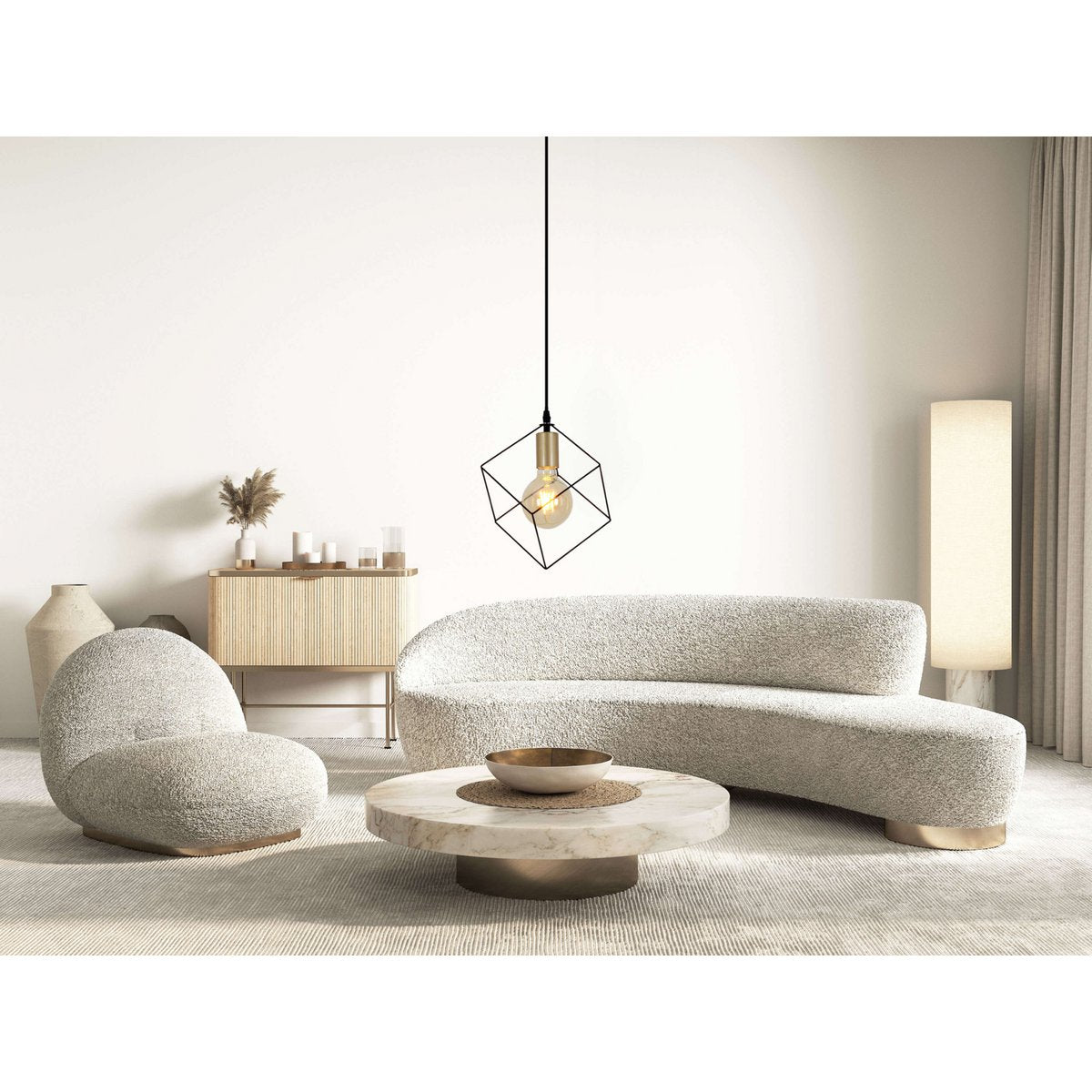 Näve Canto Hanglamp Zwart-Goud 26cm