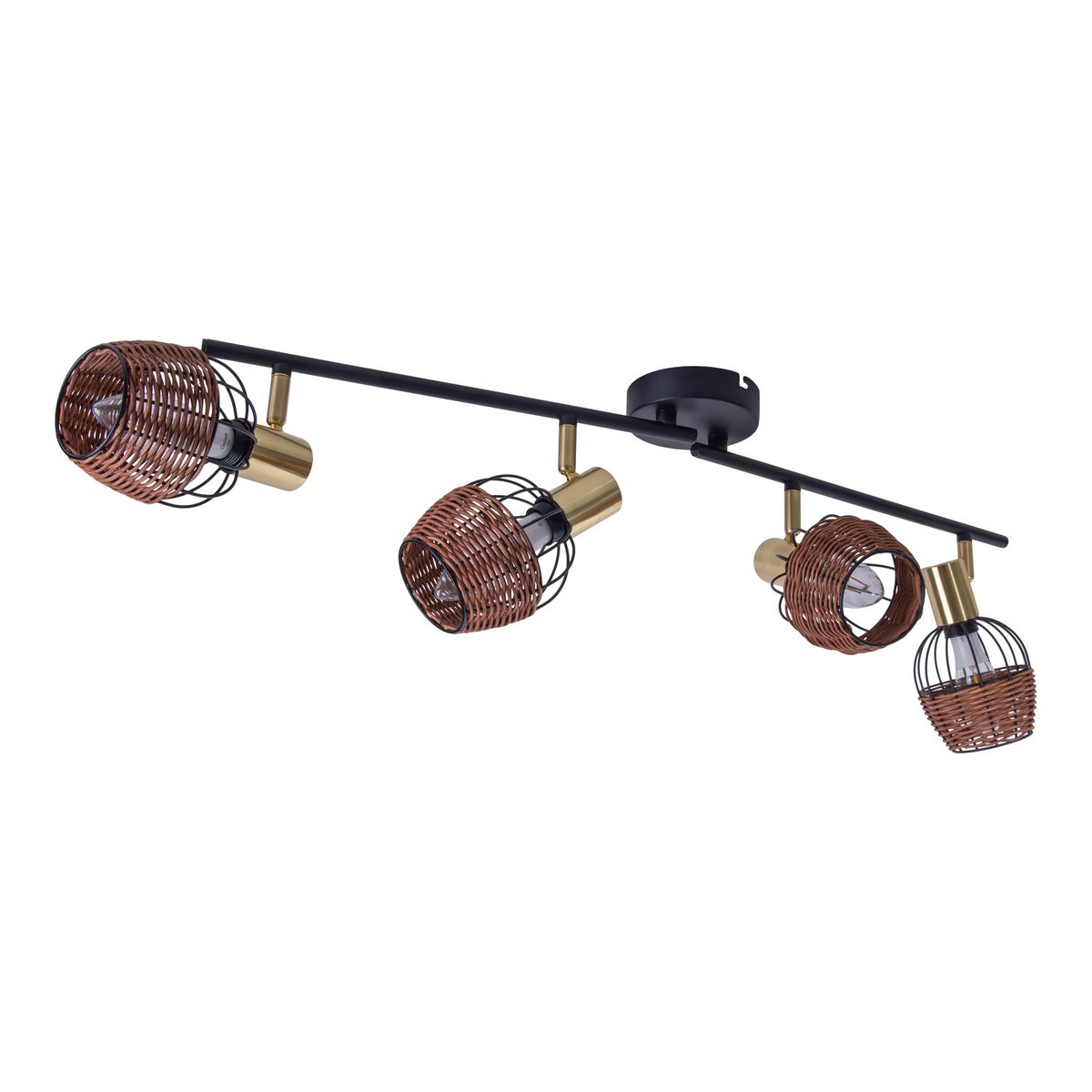 Corbis Plafondlamp - Zwart/Goud 78cm