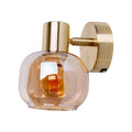 Glazen wandlamp Libby - Amber E14 16cm