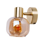 Glazen wandlamp Libby - Amber E14 16cm