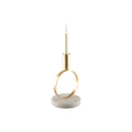 Ronde Kandelaar Marmer Mat Goud - 17cm