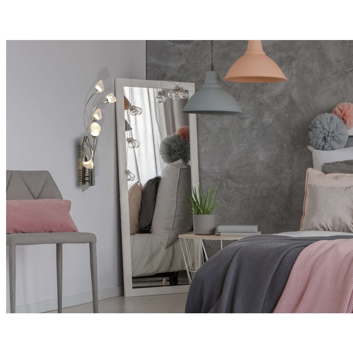 Näve Shinny LED Wandlamp - Chroom 50cm