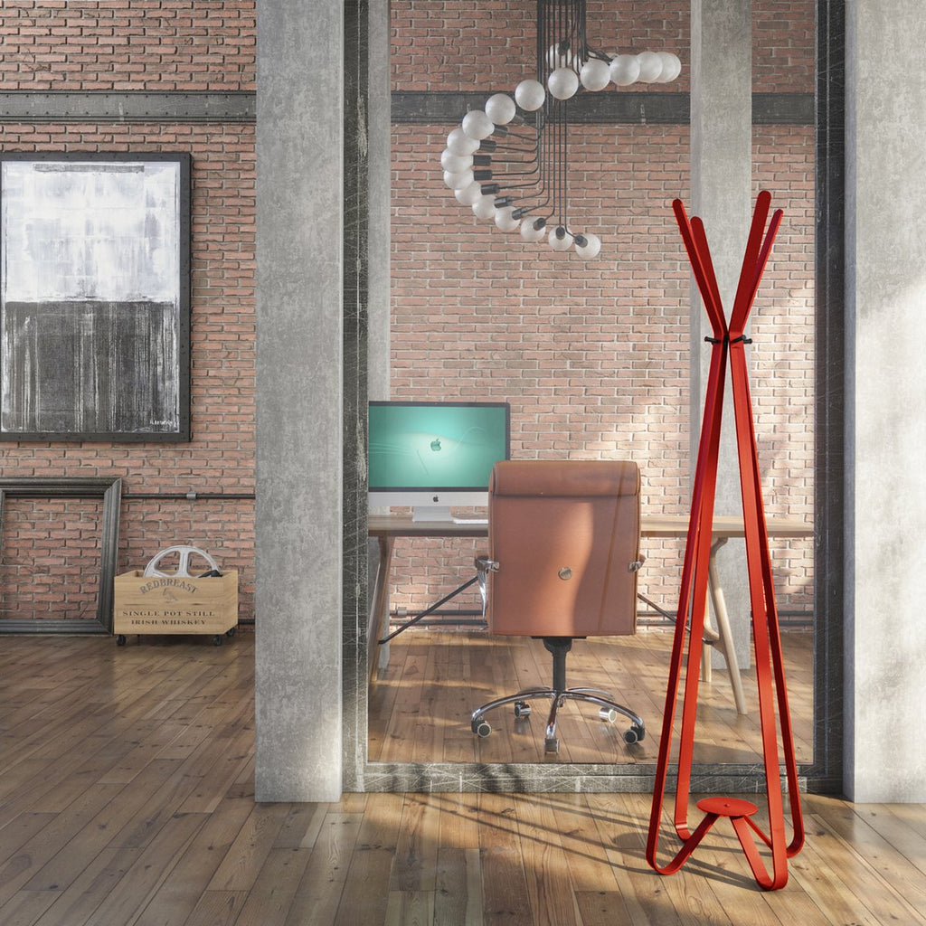 Gorillz Modi Staande Kapstok - Moderne Industriële Look, 8 Haken, Staal, 174cm
