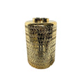 Gouden vaas rond glas 25cm Golden Finish