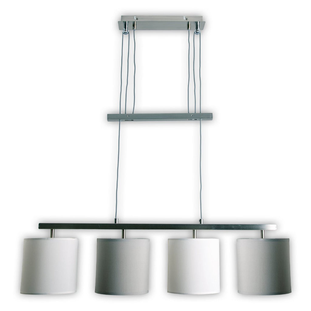 Tilde Hanglamp 4-lichts Grijs-Wit - NEVE Leuchten