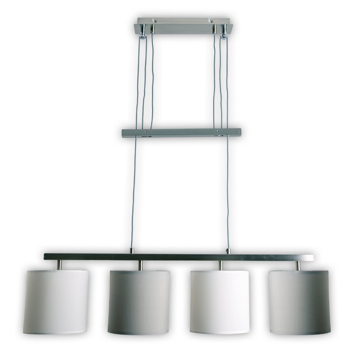 Tilde Hanglamp 4-lichts Grijs-Wit - NEVE Leuchten