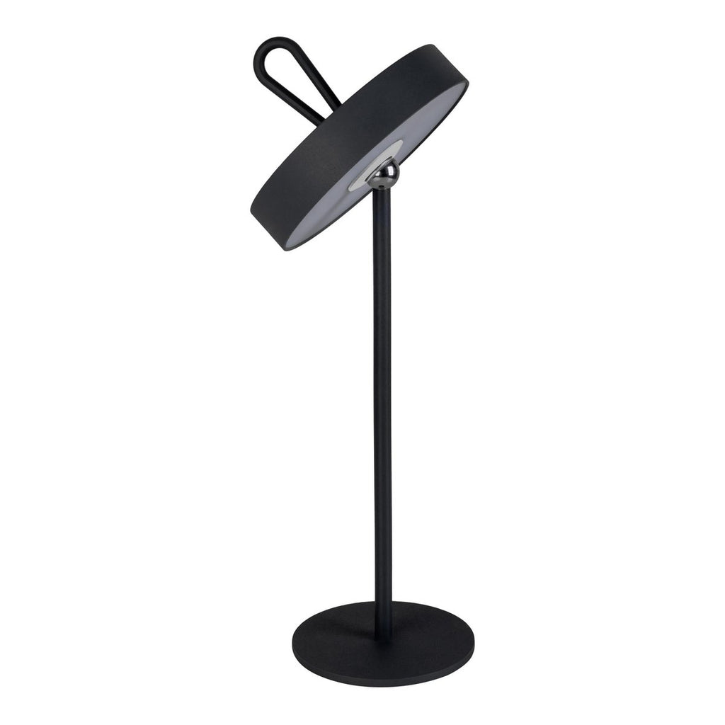 LED -batterijlamp magnetisch "Ella" voor buiten en binnen, gemaakt van metaal en plastic in zwart, 35 cm hoog