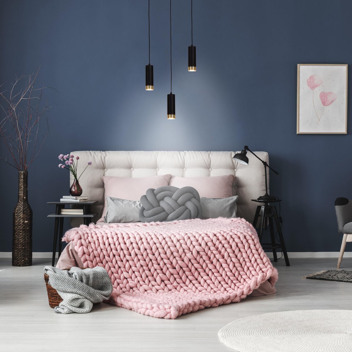 Näve Fridu 3-delige Hanglamp - Mat zwart 48cm