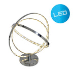 LED -tafellamp 39 cm, chroom -gekleurd metaal, geïntegreerde LED's.