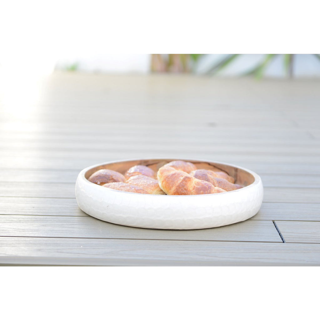 Wit Mango Hout Rond Snijbord 40x40cm