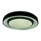 LED -plafondlamp "Monterey" Ø 37,5 cm, vele functies, gemaakt van metaal en plastic in het zwart, met geïntegreerde LED's, verlichting voor woonkamers, gang of kantoor