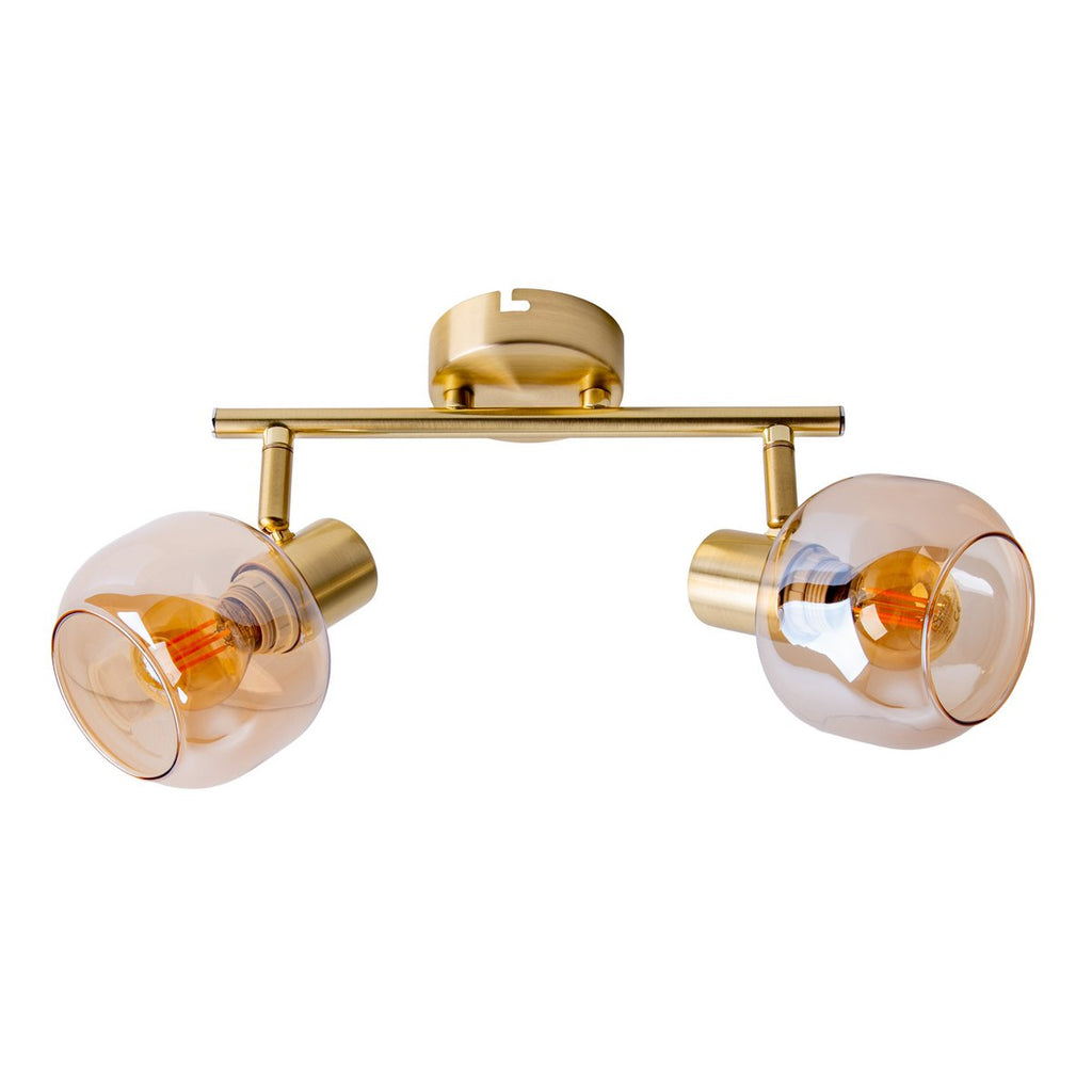 Libby Plafondlamp - Messing Amber Retro 40cm 2-Stuks