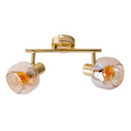 Libby Plafondlamp - Messing Amber Retro 40cm 2-Stuks