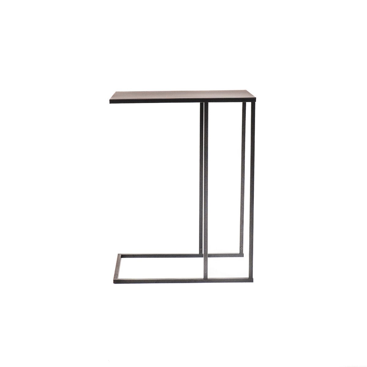 Metaal bijzettafel Zwart - 45x30x60cm