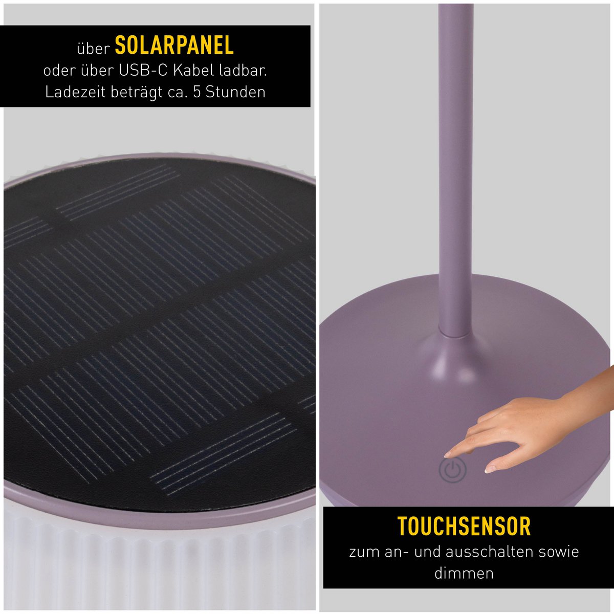 Näve Emmi Solar Tafellamp - 38cm Wit