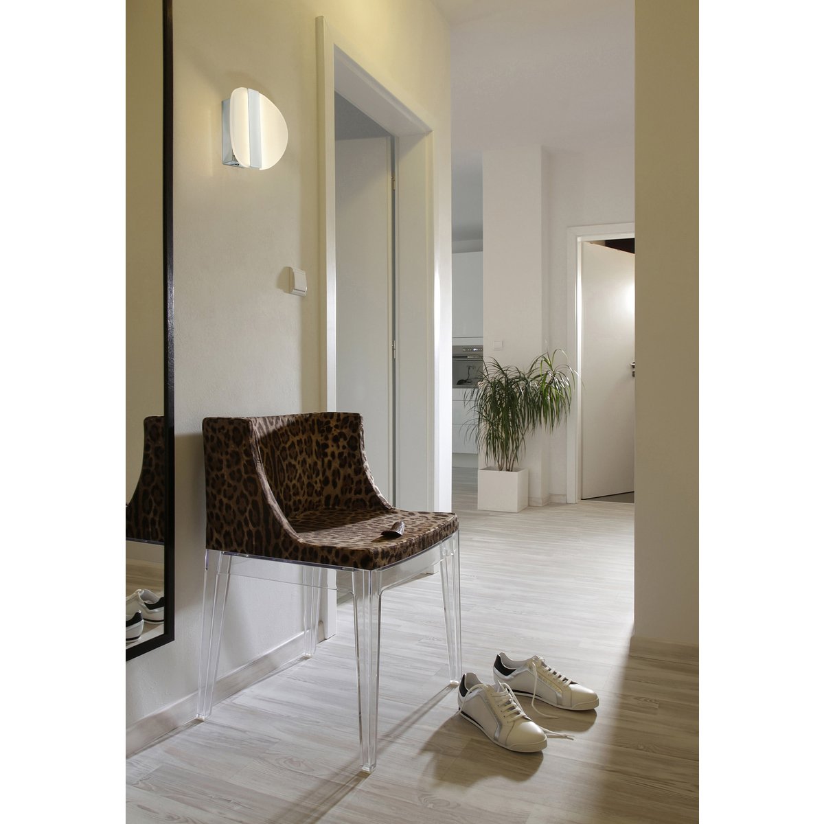 LED Wandlamp Denver 16cm Zilver