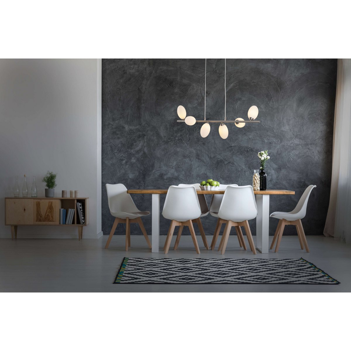 Näve Eleganza LED Pendelleuchte 6flg 80cm
