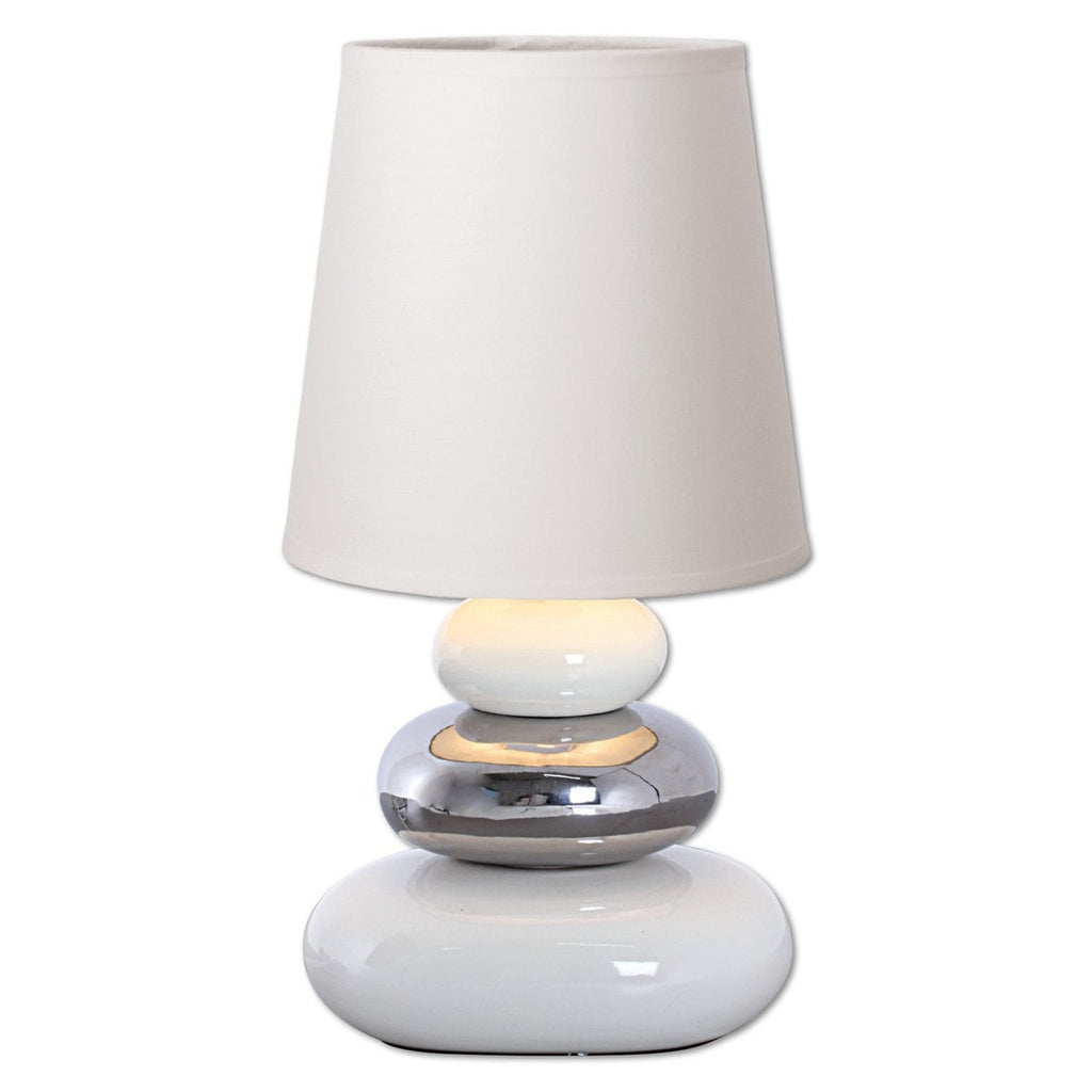 Näve Stoney Keramische Tafellamp Wit 31cm