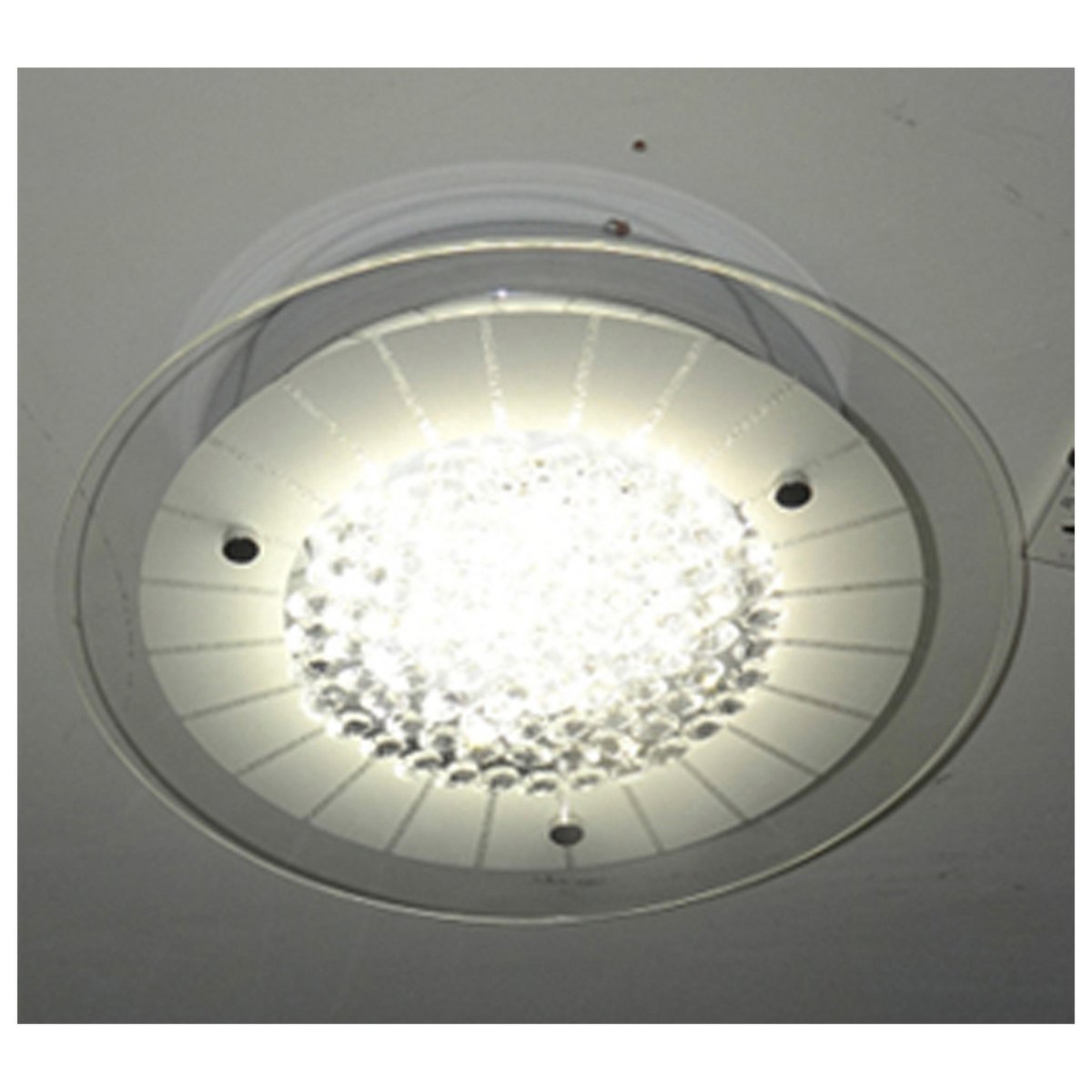 LED plafondlamp Chur - Kristaleffect Wit