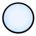 Het LED-plafondlicht "Carlo" met RGB-backlight, Ø van 29,3 cm, klassiekmoderne plafondlicht gemaakt van zwart/wit plastic met veel functies, b.v.