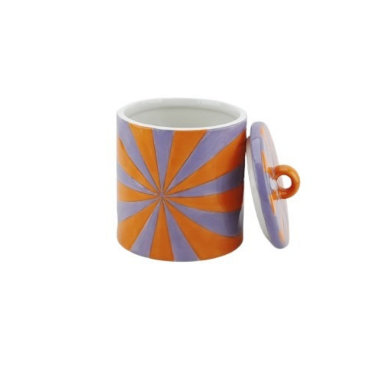 Housevitamin Swirl Voorraadpot - Oranje/Lila - 11x11x14,5cm