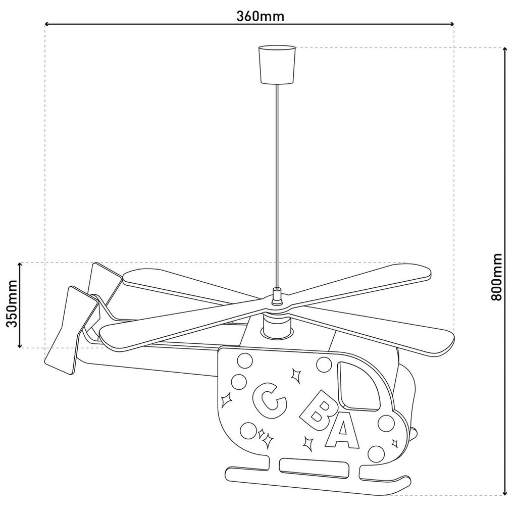 Kinderhanger lamp "Hubert" helikopter