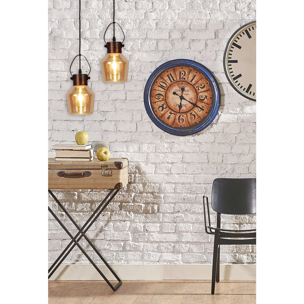 Glazen hanglamp Alex - Beige 128cm