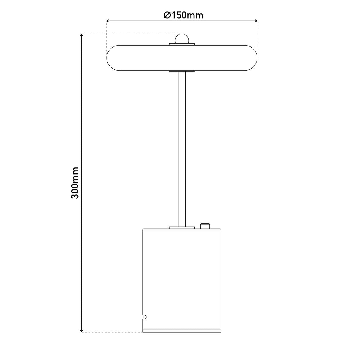 Näve Seta Batterijlamp Zwart 30cm