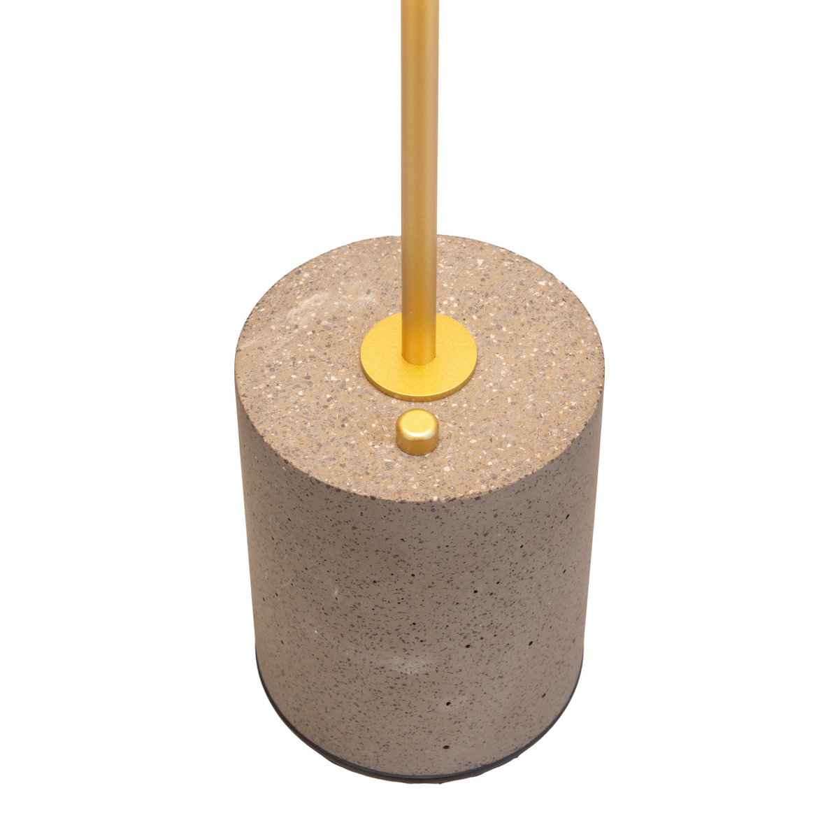 Batterijlamp "seta" grijs 30 cm hoog gemaakt van metaal en beton, met een stevig gebouwd -in LED