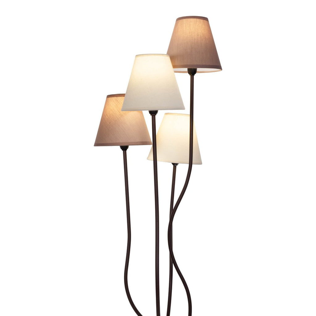 Näve Boho Vloerlamp 4-lamps Beige/Bruin 138cm